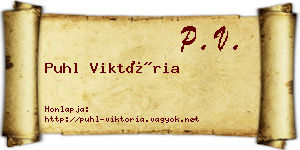 Puhl Viktória névjegykártya